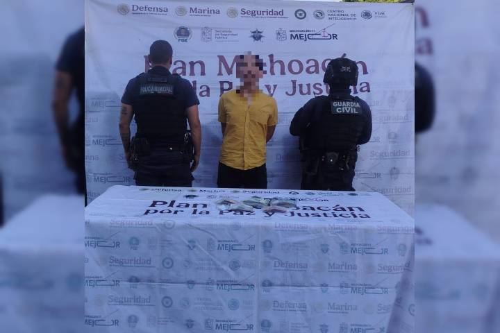 Detiene Guardia Civil a presunto asaltante de comercios en Jacona; le aseguran más de 53 mil pesos