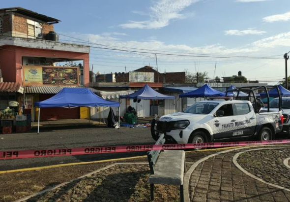 Comerciante es privado de la vida a balazos, en Tianguis de Jacona