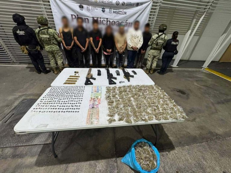 Policías y militares detienen a 7 presuntos delincuentes tras persecución en Huaniqueo