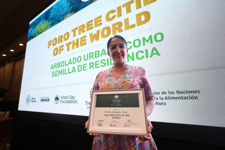 Morelia obtiene la distinción internacional “Ciudad Árbol”
