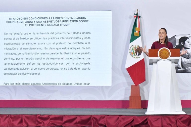Sheinbaum agradece apoyo de AMLO