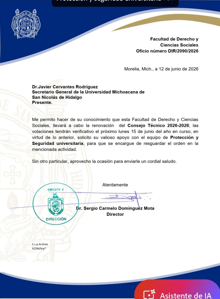 Omite Rectoría de la UMSNH dar seguridad en las elecciones de la Facultad de Derecho